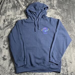 L.A.T. Apparel Sweatshirt Stripe Mens Size Large Blue Hoodie